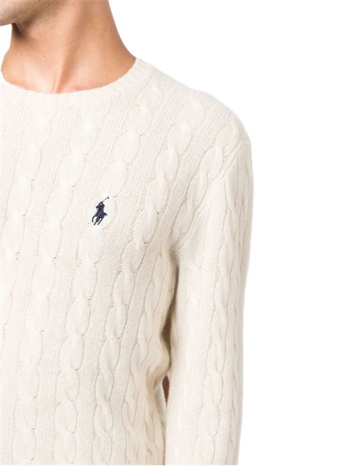 Polo Ralph Lauren cable-knit round-neck sweater Polo Ralph Lauren | 710876762010ANDOVER CREAM